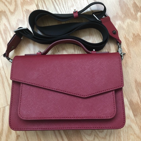 Botkier Handbags - Botkier Cobble Hill Red Leather Crossbody Bag